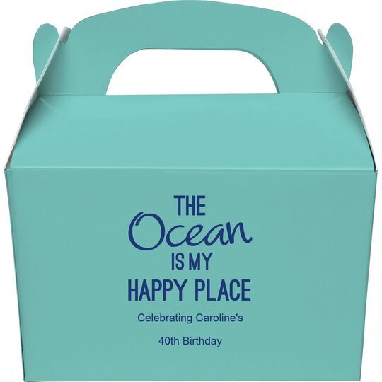 The Ocean is My Happy Place Gable Favor Boxes